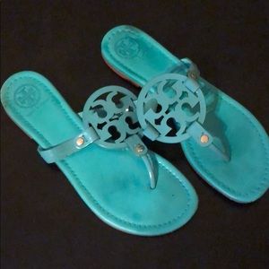Turquoise miller sandals